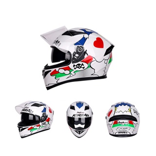 โปรโมชั่น : หมวกกันน็อกเต็มใบ แว่น2ชั้น อย่างดีB1—B17 ชิวใส