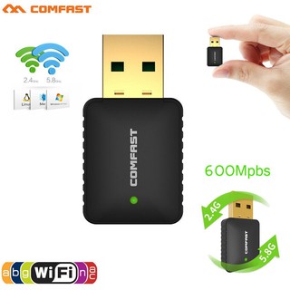 Comfastการ์ดเครือข่ายไร้สาย 2.4G / 5GHz  600Mbps USB 2.0 Dual Band Wireless WiFi Adapter สัญญาณเครือข่าย WU-925A