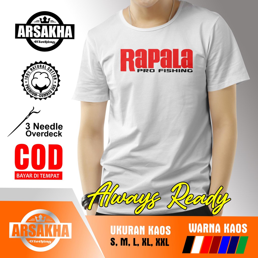 ค่าสัมบูรณ์เสื้อยืด-พิมพ์ลายโลโก้ตกปลา-rapala-arsakha-สําหรับผู้ชายถูกสุดๆs-3xl