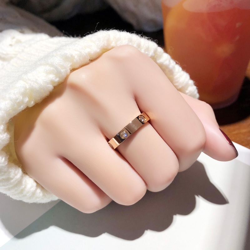 แหวนนิ้วชี้-สเตนเลส-เครื่องประดับแฟชั่น-สไตล์เกาหลี-สําหรับผู้หญิง-คู่รัก