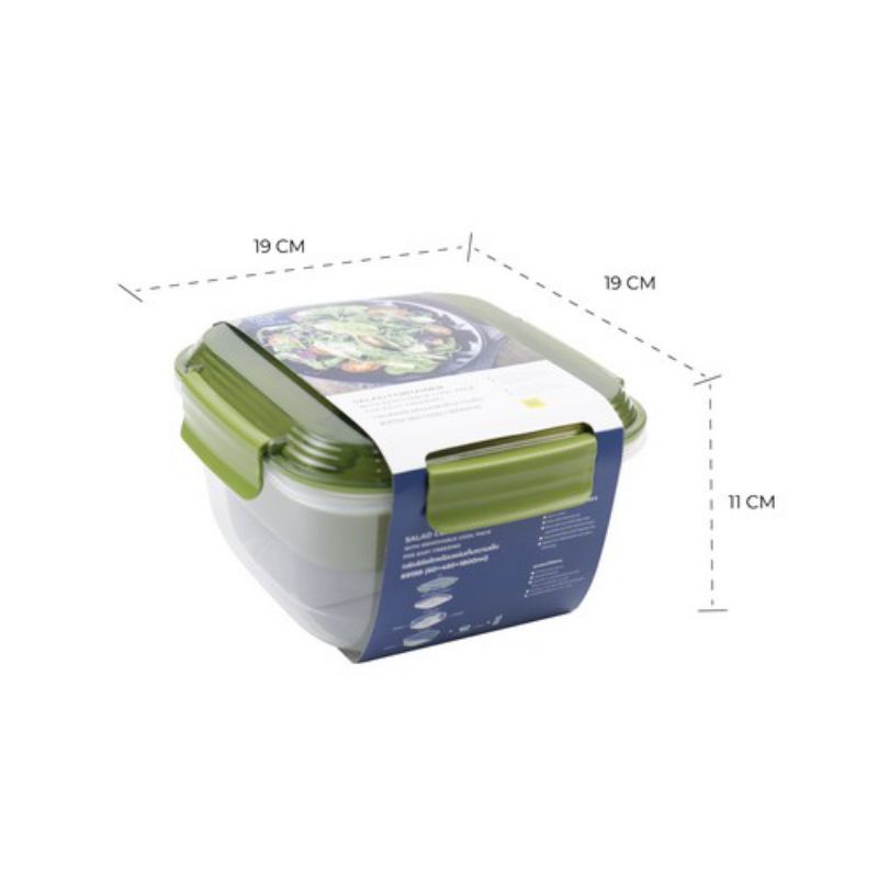 กล่องเก็บสลัดผักพร้อมแผ่นเก็บความเย็นขนาด60-450-1800ml