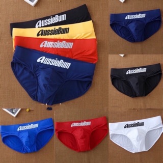 ภาพขนาดย่อของสินค้าพร้อมส่ง กางเกงในชาย AUSSIEBUM ทรงbrief ผ้าไนลอน โชว์ขอบแท่ๆๆๆๆ