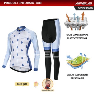 (พร้อมส่ง) Aipeilei เสื้อกีฬาแขนยาว สําหรับขี่จักรยาน เดินป่า ขี่จักรยานเสือหมอบ
