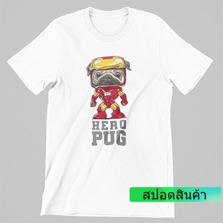 ROUND คอลูกเรือแฟชั่น เสื้อยืดผู้ชาย คู่รัก ลายหมา COMING CLUB oversize-4XL