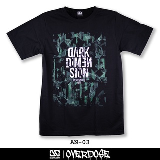 Overdose T-shirt เสื้อยืดคอกลม สีดำ รหัส AN-03(โอเวอโดส)