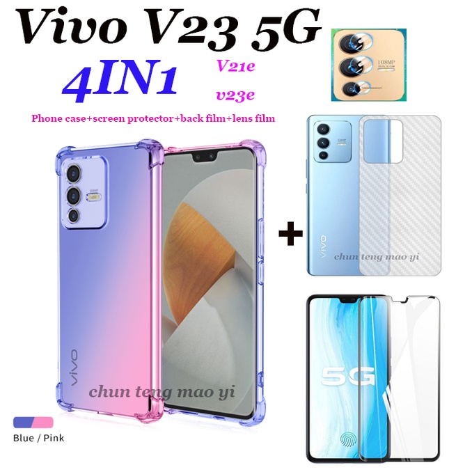 4in1-เคสโทรศัพท์มือถือ-กันหล่น-ฟิล์มเลนส์-ฟิล์มด้านหลัง-สําหรับ-vivo-v23-5g-v23e