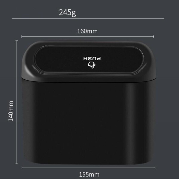 ถังขยะแขวนในรถ-ถังขยะในรถฝาปิดอัตโนมัติ-ขนาดกำลังดีใช้พื้นที่น้อย