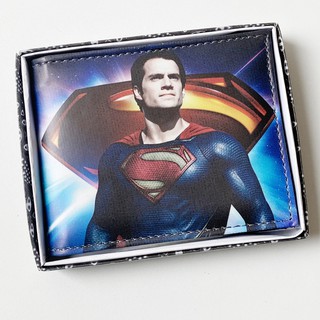 11.11&amp;12.12 ! ใหม่ล่าสุด กระเป๋าสตางค์หนังสังเคราะห์ ลายตัวละคร Supermen BONUS BOX สําหรับเด็กผู้ชาย 2021