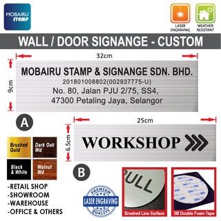 แผ่นป้ายสัญลักษณ์ DOOR / Wall คละสี - ขนาดใหญ่ A & B [สํานักงาน, ขายปลีก / ร้านค้า, โรงงาน] [ข้อความที่กําหนดเอง]