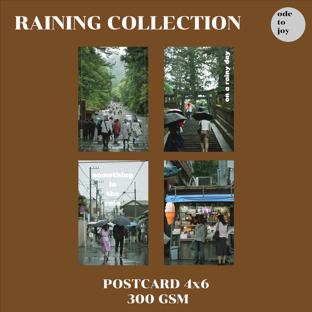 postcard-4x6-โปสการ์ดตกแต่งห้อง-ติดผนัง-รูปธรรมชาติ-raining-collection