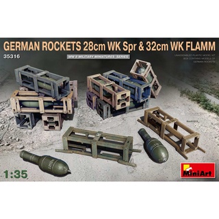 โมเดลประกอบ MiniArt 1/35 MI35316 GERMAN ROCKETS 28cm WK Spr&amp;32cm WK
