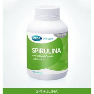 ภาพขนาดย่อของภาพหน้าปกสินค้าMega We Care Spirulina สาหร่ายสไปรูลิน่า 100เม็ด จากร้าน healthbeauty4you บน Shopee ภาพที่ 1