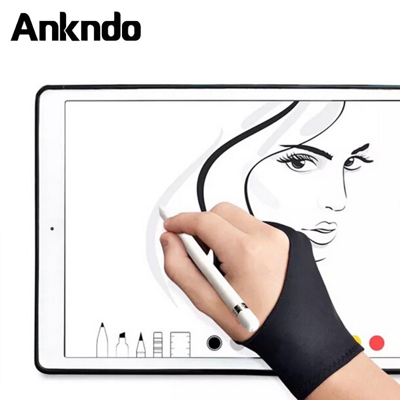 ankndo-ถุงมือปากกาสไตลัส-2-นิ้วป้องกันการเปื้อนสําหรับวาดภาพปากกา