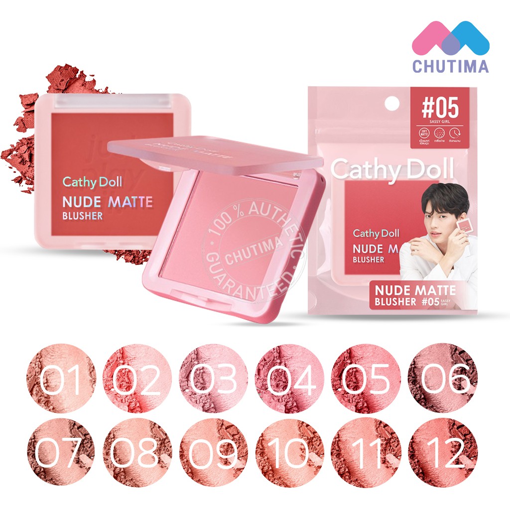 ภาพหน้าปกสินค้าบลัชออน เคที่ดอลล์ นู้ด แมทท์ บลัชเชอร์ Cathy Doll Nude Matte Blusher 6 g.