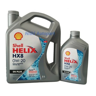 ภาพขนาดย่อของภาพหน้าปกสินค้าน้ำมันเครื่่องสังเคราะห์ Shell Helix HX8 0w-20 0w20 Eco-car SP จากร้าน praveena_j บน Shopee ภาพที่ 4