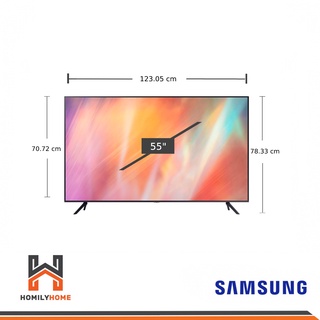 ภาพขนาดย่อของภาพหน้าปกสินค้าSAMSUNG Smart TV 4K UHD AU7700 55" รุ่น 55AU7700 (2021) UA55AU7700KXXT ทีวี 55 นิ้ว จากร้าน homilyhome บน Shopee