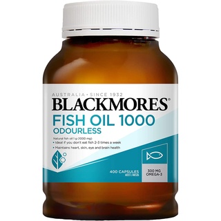 Blackmores Odourless Fish Oil Mini Caps แบลคมอร์ส ฟิช ออยล์ มินิแคป [400 แคปซูล - กระปุกใหญ่]