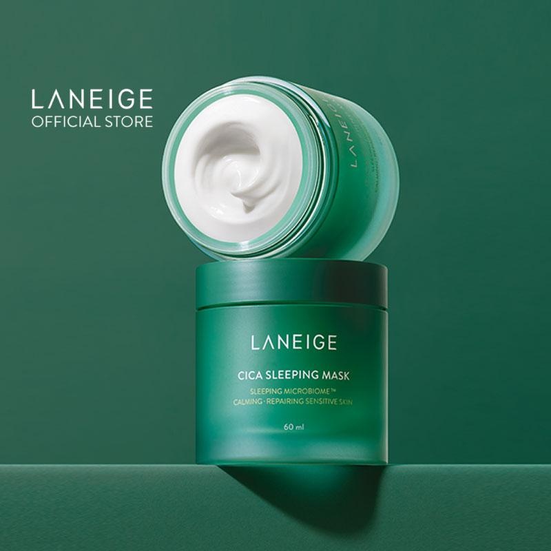 laneige-cica-sleeping-mask-60-ml-สูตรใหม่-มาสก์กระปุกสีเขียวที่มีส่วนผสมของ-cica-ราคา-1ชิ้น