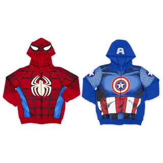 Marvel Kid Spider-Man Captain america - Jacket เสื้อแจ็คเก็ตเด็ก กัปตันอเมริกาและสไปรเดอร์แมน สินค้าลิขสิทธ์แท้100% characters studio