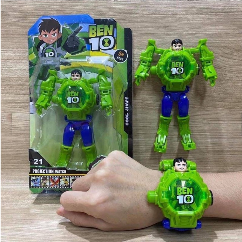 พร้อมส่ง-24-ภาพ-นาฬิกาเบ็นเท็น-ของเล่น-นาฬิกาเด็กฉายภาพได้-paw-patrol-ไอรอนแมน-สไปเ-นาฬิกาฉายภาพสำหรับเด็ก