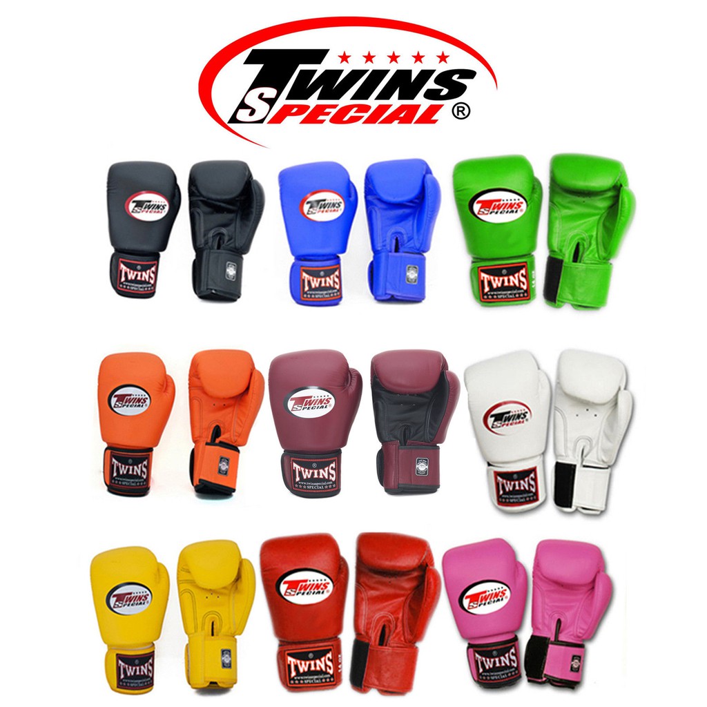 ภาพหน้าปกสินค้านวมชกมวย Twins Special Boxing Gloves BGVL3 นวมสีล้วน หนังแท้