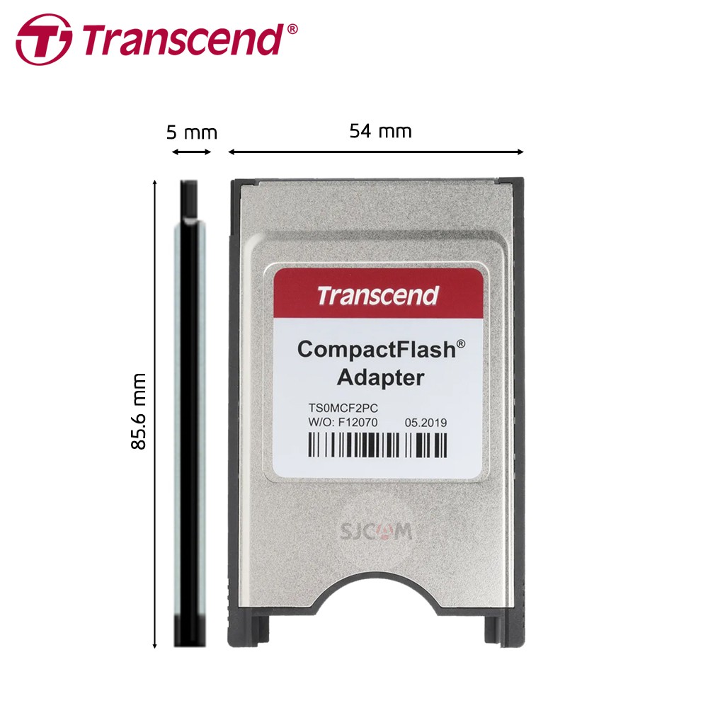Transcend CompactFlash Type I CF Card Adapter ซีเอฟการด์ 68 pin PCMCIA ...