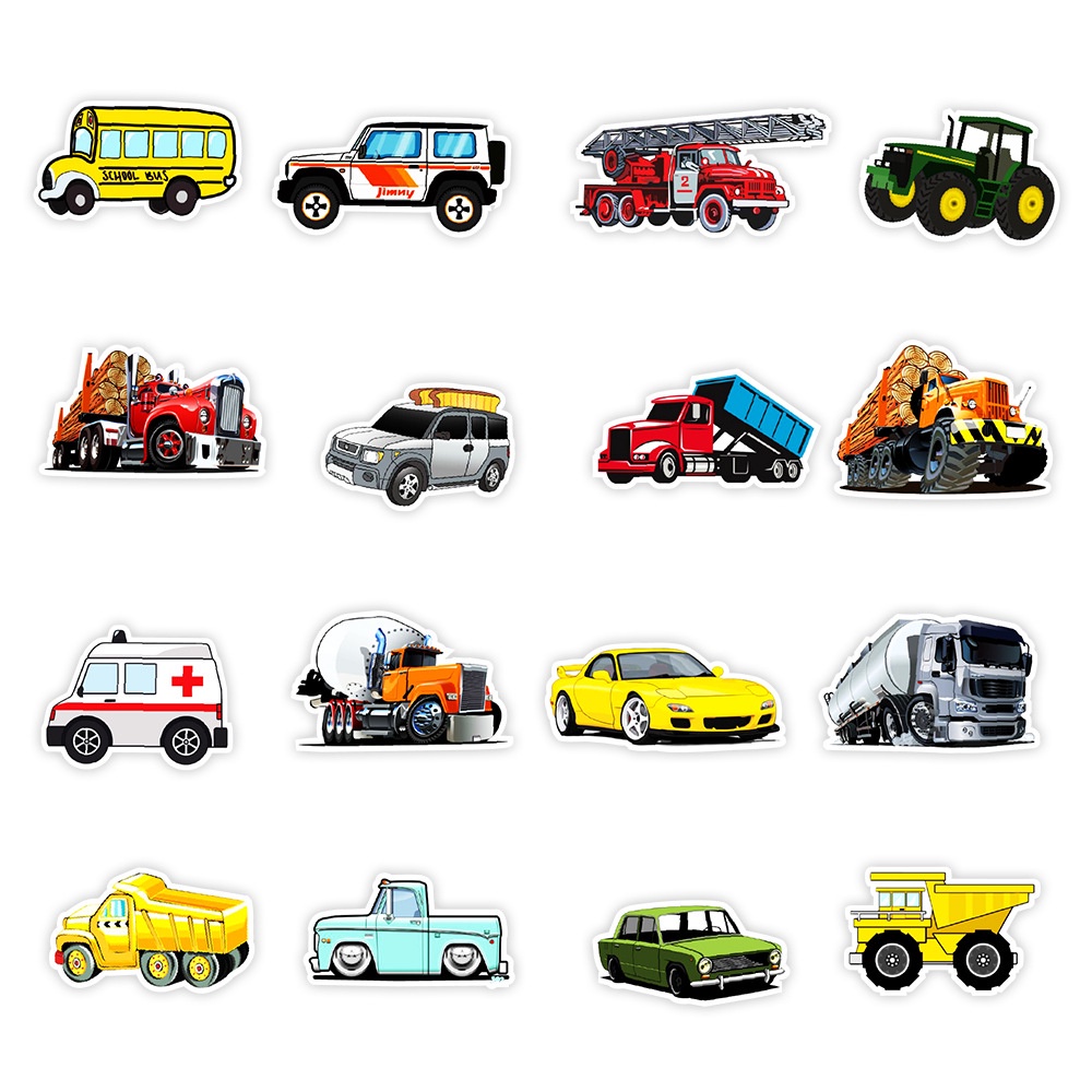 พร้อมส่ง-special-vehicle-รถพิเศษ-รถโรงเรียน-vintage-แผ่น-sticker-กันน้ำ-สติ๊กเกอร์-ใช้ซ้ำได้-กระโปรงหลังรถ