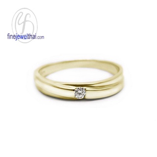 Finejewelthai-แหวนเพชร-แหวนเงิน-เพชรสังเคราะห์-เงินแท้925-Diamond-CZ-Silver-Ring-R1248cz-g/ pg