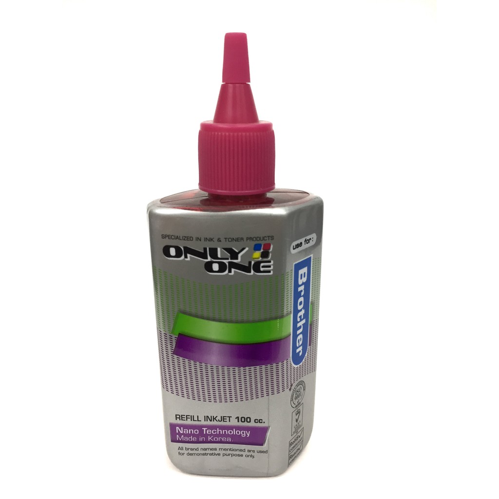 น้ำหมึกอิงค์เจ็ท ยี่ห้อ ONLY ONE Magenta สีแดง ขนาด 100 cc (Brother ...