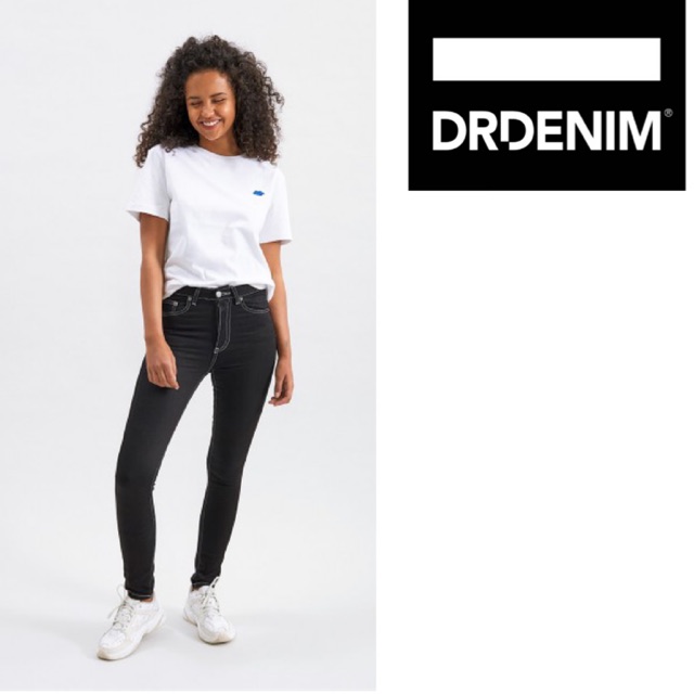 กางเกงยีนส์ยืด-แบรนด์ส่งออก-dr-denim-erin-contrast-black