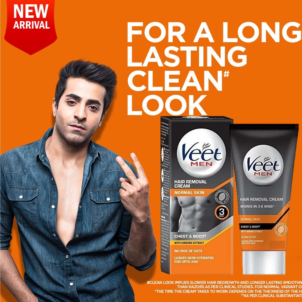 Veet Hair Removal Cream for Men Normal Skin 25g ครีมกำจัดขนบริเวณ