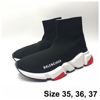 Balenciaga speed trainer ดำพื้นแดง