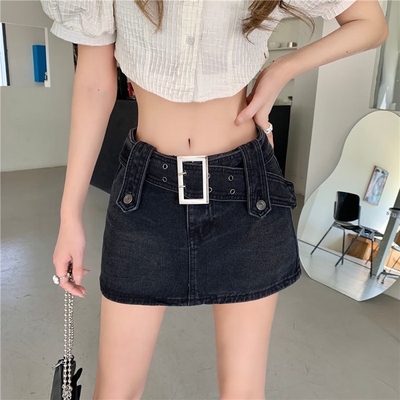 พร้อมส่ง-ราคาถูก-กระโปรงเอวต่ำ-miniskirt-มี5สี-กระโปรงยีนส์สั้น-แฟชั่นยุค-90-น่ารัก-เสื้อราคาถูก