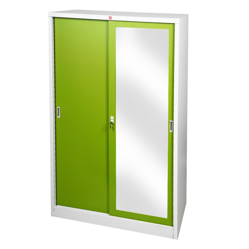 ตู้เสื้อผ้า-ตู้เสื้อผ้าบานทึบ-เงา-lucky-world-wss-119c-gg-สีเขียว-เฟอร์นิเจอร์ห้องนอน-เฟอร์นิเจอร์-ของแต่งบ้าน-wardrobe