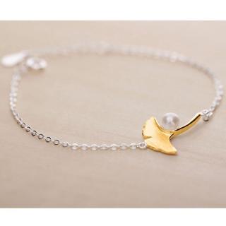 Anime Game Love and Producer The Same Golden Ginkgo Leaf Bracelet Necklace Jewelry Pendant
