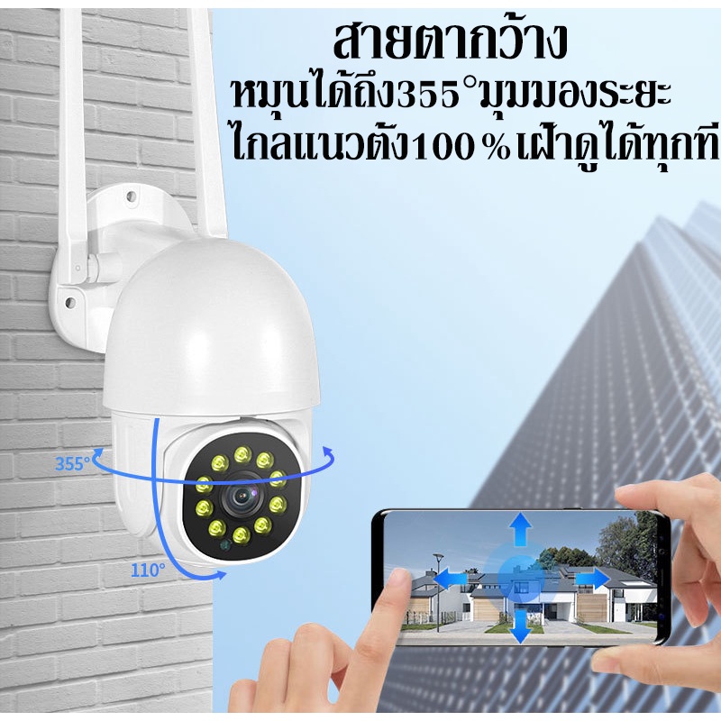 ekcam-มีราคาขายส่-กล้องวงจรปิด-wifi-360-การควบคุม-ptz-2mp-1080p-ภาพสี-คนตรวจจับสัญญาณเตือน-ใช้ได้ทั้งภายในและภายนอก