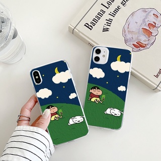 Crayon Shinchan เคสไอโฟน 7 8 7plus 8plus 8พลัส iPhone 13 14 12 11 pro max เคส Xs X Xr se2020 cartoon phone case นิ่ม