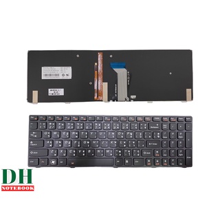 คีย์บอร์ดโน๊ตบุ๊ค keyboard  Lenovo ideapad Y580 Y590 Y580N Y580NT มีไฟ TH-ENG