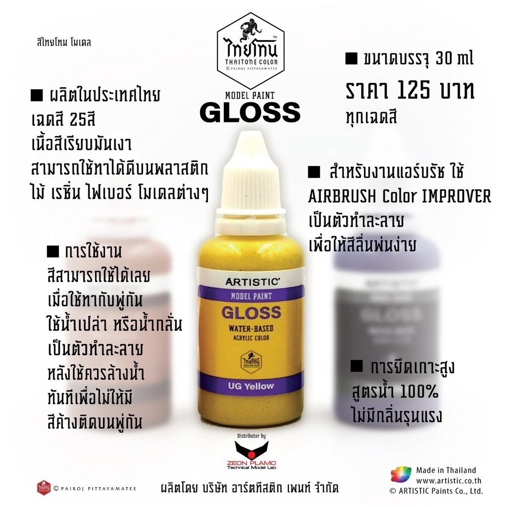 thaitone-model-color-set-d-gloss-กลุ่มสีเงา-ไทยโทนสีอะคริลิคสูตรน้ำ-กันดั้ม-กันพลา-gundam-gunpla-โมเดล