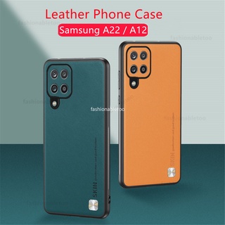 PU Leather Phone Case For Samsung Galaxy A12 A22 A32 A52 s A52s A72 M22 A03s A 12 A 22 A 32 A 52s A 72 M 22 A 03s A03 s 4G 5G Casing Soft TPU Edge Protection Bumper Shockproof Back Cover