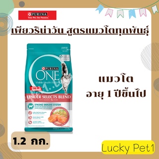 Purina One เพียวริน่า วัน สูตรแมวโต รสปลาแซลมอน และทูน่า 1.2 กก.