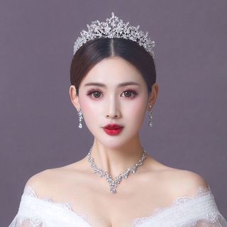 🔥Hot Sale/เจ้าสาวสร้อยคอต่างหูชุดสองชิ้น2022ชุดเกาหลีกระดูกไหปลาร้าโซ่แต่งงานRhinestoneอุปกรณ์จัดงานแต่งงาน