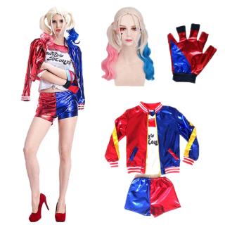 สินค้า harley quinn เสื้อแจ็คเก็ตคอสเพลย์สําหรับเด็กผู้ใหญ่แขนยาว