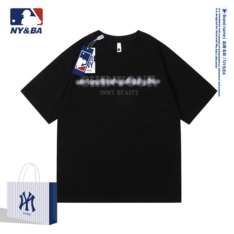 เสื้อยืดอินเทรนด์ผู้ชายอินเทรนด์ผู้หญิงny-เสื้อยืดลําลอง-แขนสั้น-คอกลม-แบบบาง-ทรงหลวม-แฟชั่นฤดูร้อน-สําหรับผู้ชายs-3xl