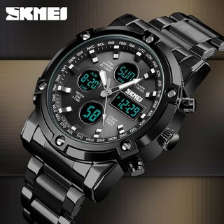 ภาพขนาดย่อของภาพหน้าปกสินค้าSKMEI 1389 นาฬิกาข้อมือสายเหล็ก สองระบบ กันน้ำ 100% จากร้าน lifetimewatch บน Shopee