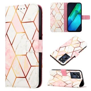 New เคสโทรศัพท์ Infinix NOTE 12 G96 G88 NOTE 12 Pro 5G 4G HOT12 Play HOT12i 2022 Fashion Card Bag Soft PU Leather Marbling Wallet Cover เคส NOTE12Pro