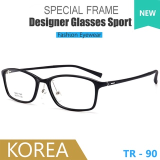 Japan ญี่ปุ่น แว่นตา แฟชั่น รุ่น 1745 C-2 สีดำด้าน วัสดุ ทีอาร์90 TR90 กรอบเต็ม ขาข้อต่อ กรอบแว่นตา Glasses Frame