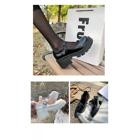 ภาพสินค้า(พร้อมส่งจากไทย ) รองเท้าทรงนักเรียนสไตล์เด็กญี่ปุ่น,ส้นสูงหนา น่ารักสุดฮิต รหัส009 จากร้าน onin_shoes บน Shopee ภาพที่ 7