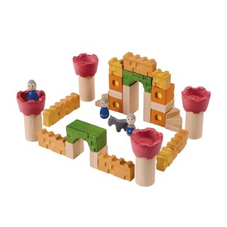 (ทักแชทเช็คของก่อนสั่งซื้อ) ของเล่นไม้ ตัวต่อปราสาท CASTLE BLOCKS