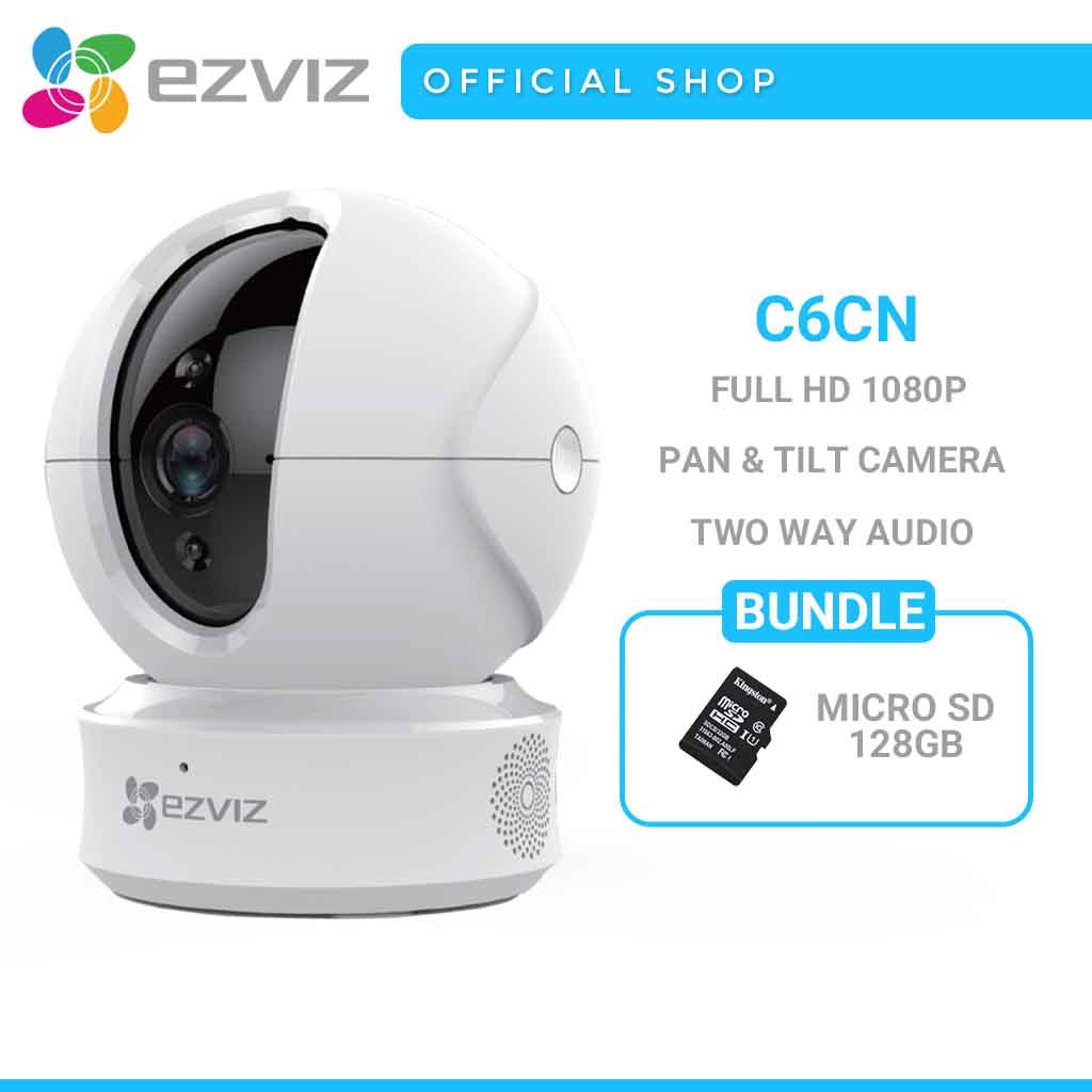 Ezviz C6CN 1080P Micro SD 128GB - กล้องโดมอัจฉริยะแบบไร้สาย IP สําหรับ ...